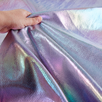 Rainbow PU Leather Fabric DIY-WH0030-88-1