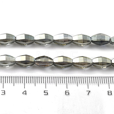 Electroplate Transparent Glass Beads Strands EGLA-M032-03A-PL01-1