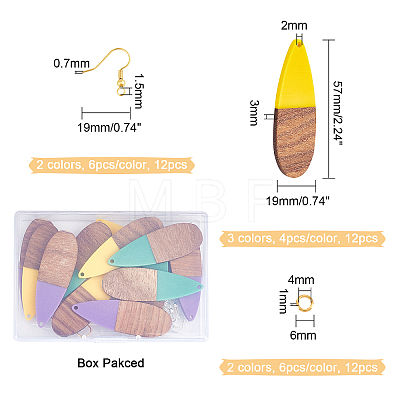 Olycraft DIY Dangle Earring Making Kits DIY-OC0005-89-1