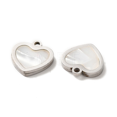 304 Stainless Steel Heart Charms STAS-A080-12P-1