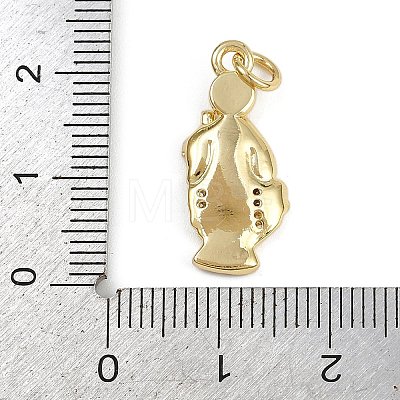 Brass Micro Pave Cubic Zirconia Pendants KK-Z123-24G-04-1