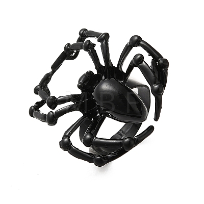 Alloy Spider Adjustable Ring for Halloween RJEW-O048-01EB-1
