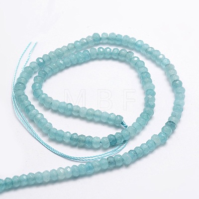 Dyed Natural Malaysia Jade Rondelle Beads Strands G-E316-2x4mm-26-1