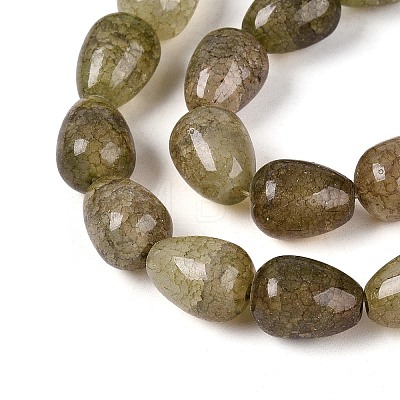 Baking Paint Crackle Glass Beads Strands DGLA-N019-03A-09-1