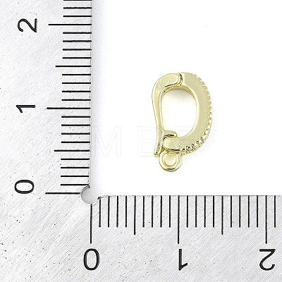 Brass Micro Pave Clear Cubic Zirconia Twister Clasps KK-L219-01G-01-1