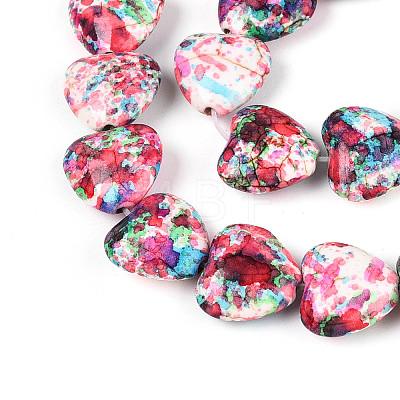 Spray Painted Synthetic Turquoise Beads Strands G-N352-28A-04-1