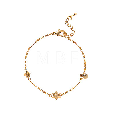 Brass Micro Pave Clear Cubic Zirconia Link Bracelets WGAB5A1-07-1