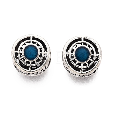 Tibetan Style Alloy Enamel European Beads FIND-Q121-07P-1