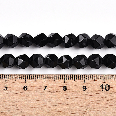 Natural Obsidian Beads Strands G-T139-8mm-50-1