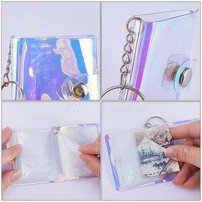 2 Inch Mini Laser PVC Photo Album with Ring Clasps AJEW-WH0248-398B-1