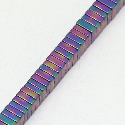 Electroplate Non-magnetic Synthetic Hematite Heishi Beads Strands G-J171B-3x3mm-M-1