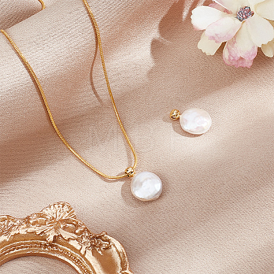 Natural Freshwater Pearl Pendants PEAR-WH0011-002A-G-1