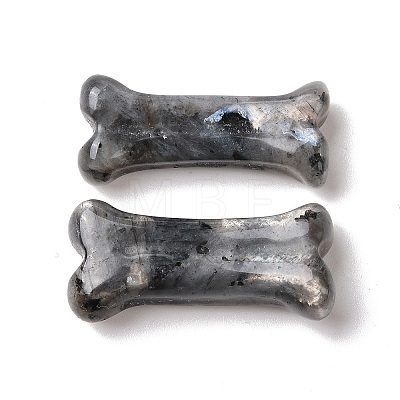 Natural Larvikite Dog Bone Shape Sculptures DJEW-G033-01A-07-1