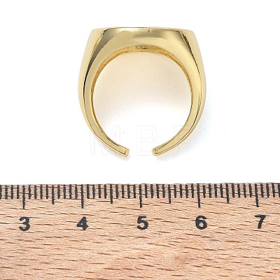 Brass & White Shell Cuff Open Rings KK-CBA56EF-42C-G-1