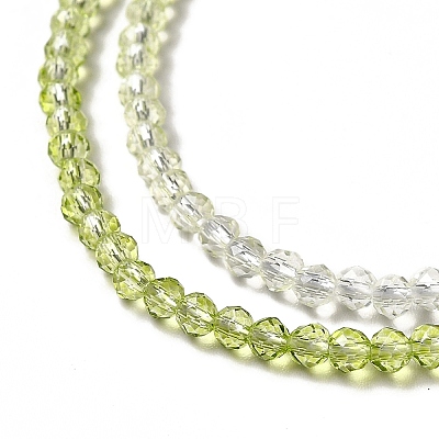 Transparent Gradient Color Glass Beads Strands X1-GLAA-H021-01B-25-1