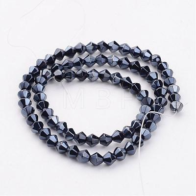 Electroplate Glass Beads Strands GB4mm27Y-L-1