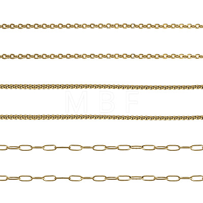 12M 3 Styles 304 Stainless Steel Chains CHS-TA0001-62-1