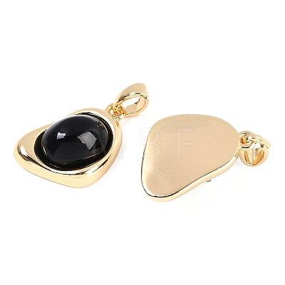 Black Glass Pendants KK-U043-52G-04-1