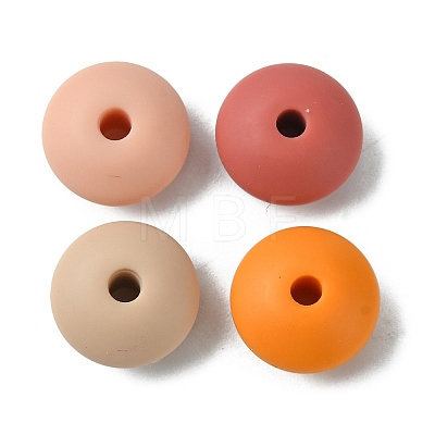 Rondelle Food Grade Eco-Friendly Silicone Focal Beads SIL-F003-07B-1