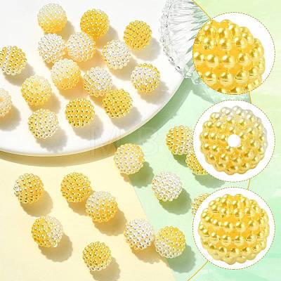 40Pcs Imitation Pearl Acrylic Beads OACR-FS0002-89A-15-1