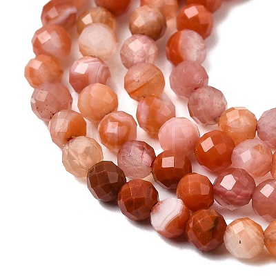 Natural Red Agate Beads Strands G-G343-B02-3mm-1