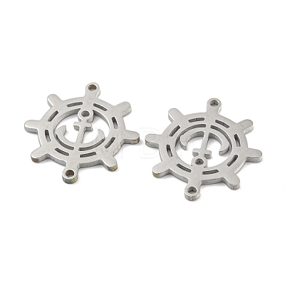 304 Stainless Steel Connector Charms STAS-P344-07P-1