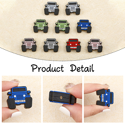 12Pcs 6 Colors Food Grade Eco-Friendly Silicone Beads SIL-CA0001-81-1