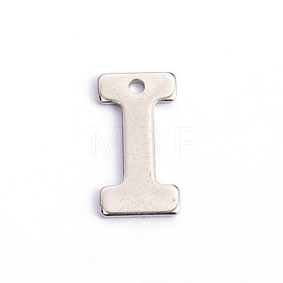304 Stainless Steel Letter Charms X-STAS-O072-I-1