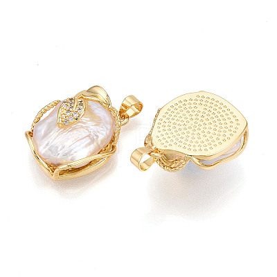Natural Baroque Pearl Keshi Pearl Pendants PEAR-N020-07L-1