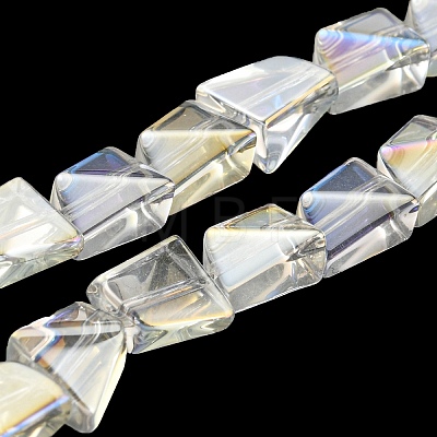 AB Color Plated Electroplate Transparent Glass Beads Strands EGLA-G037-06A-AB01-1
