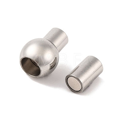 Tarnish Resistant 304 Stainless Steel Magnetic Clasps with Glue-in Ends STAS-E049-19-1