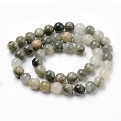 Natural Green Rutilated Quartz Beads Strands G-Q462-61-6mm-1
