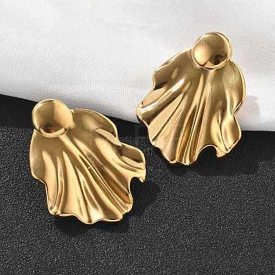 304 Stainless Steel Studs Earrings for Women EJEW-K306-25G-1