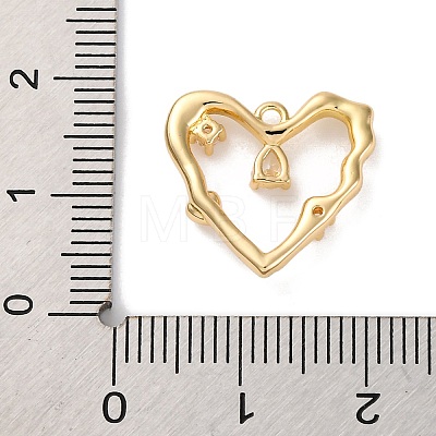 Ion Plating(IP) Brass Micro Pave Cubic Zirconia Pandents KK-U042-03G-1