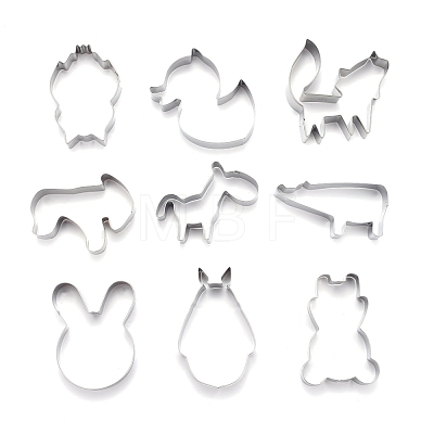 Stainless Steel Mixed Animal Shape Cookie Candy Food Cutters Molds DIY-H142-02P-1
