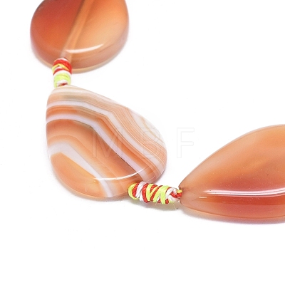 Natural Banded Agate/Striped Agate Beads Strands G-L544-004-1