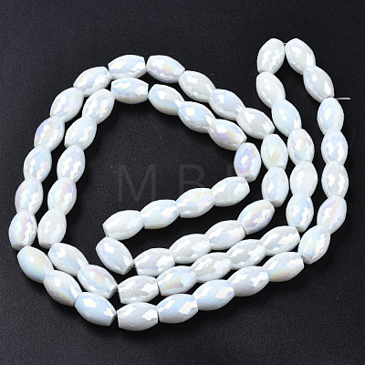 Electroplate Glass Beads Strands EGLA-S194-15A-A13-1
