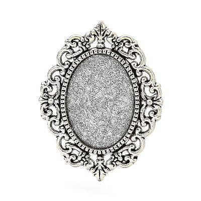 Vintage Adjustable Iron Finger Ring Components Alloy Cabochon Bezel Settings LS-X-PALLOY-Q300-09AS-NR-1