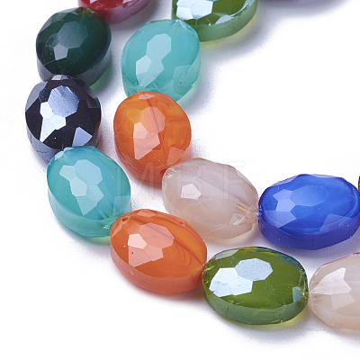 Opaque Solid Color Glass Beads Strands GLAA-J100-1