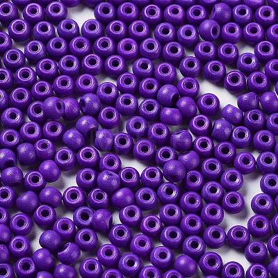 Baking Paint Glass Seed Beads SEED-H002-I-B516-1