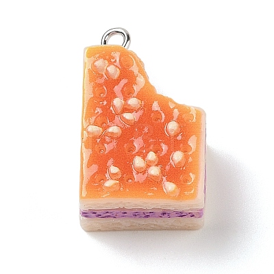 Resin Imitation Food Pendants FIND-U001-02D-1