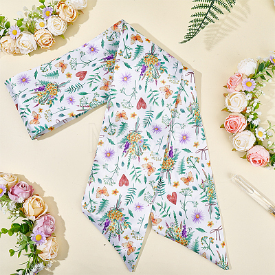 1Pc Flower Printed Polyester Wrap Lady Belts AJEW-CP0009-89A-1