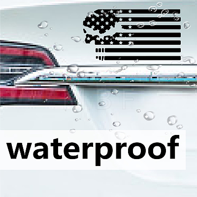 4Pcs 4 Styles Square PET Waterproof Self-adhesive Car Stickers DIY-GF0007-45H-1
