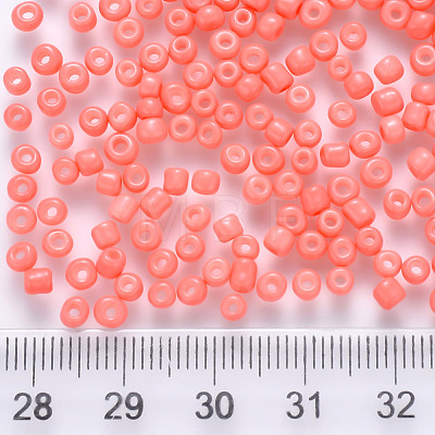 6/0 Baking Paint Glass Round Seed Beads SEED-S036-01C-12-1
