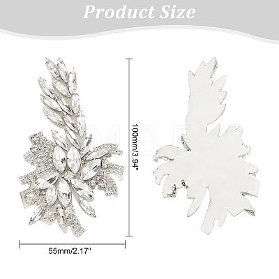 2Pcs Crystal Rhinestone Ornament Accessories DIY-FG0003-34-1