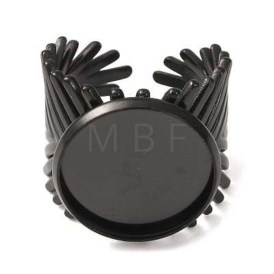V-Shaped 304 Stainless Steel Cuff Ring Components SA-CBAC0DF-01E-EB-1