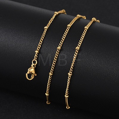 304 Stainless Steel Chain Necklaces MAK-L015-40G-1