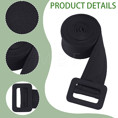 1Pc Cloth Waist Belts with Alloy Buckles for Coat AJEW-GF0015-07C-1