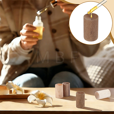 9Pcs 9 Colors Column Wood Aromatherapy Diffuser DJEW-GA0001-95-1
