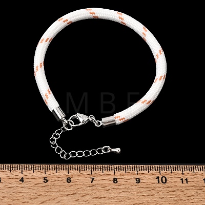 Braided Round Polyester Cord Bracelet Makings FB-CBAEDA0-01P-26-1